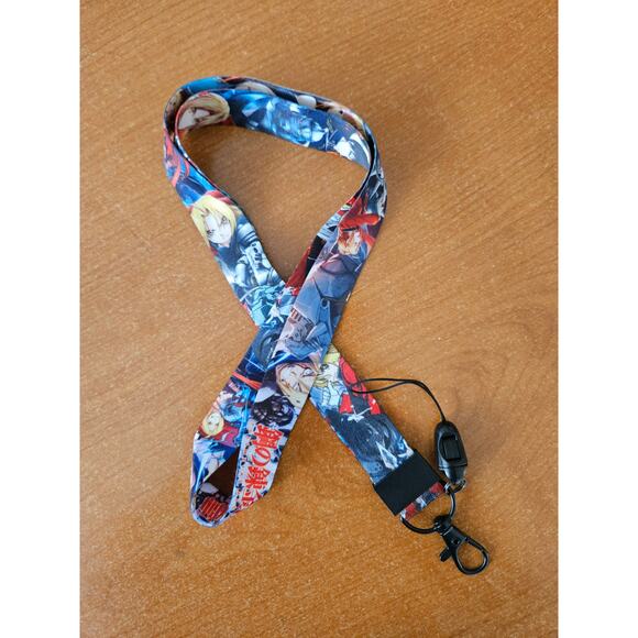 (X2) Best Classic Anime Full Metal Alchemist Brotherhood Lanyard & Metal Clip A - Picture 2 of 7
